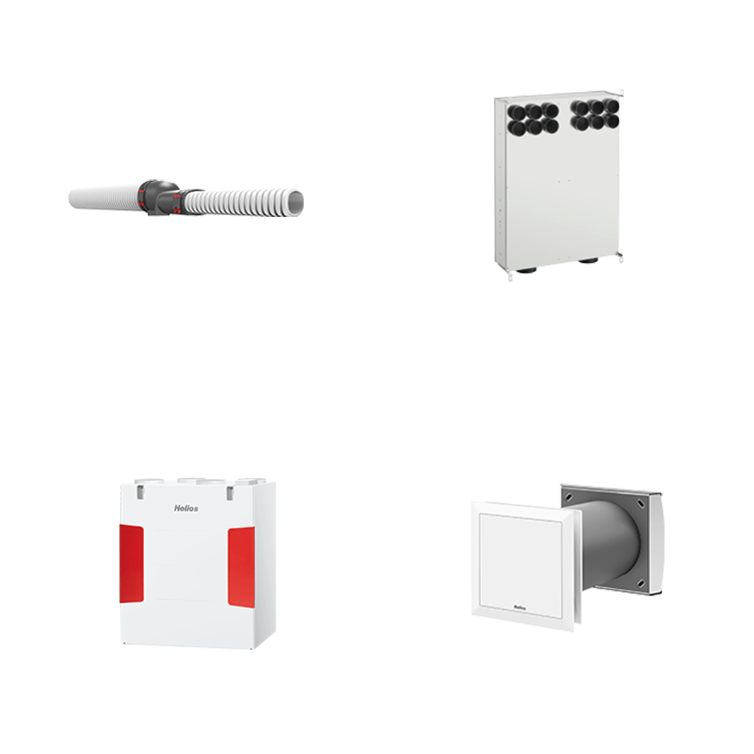 Kontrollierte Wohnraumlüftung mit Wärmerückgewinnung